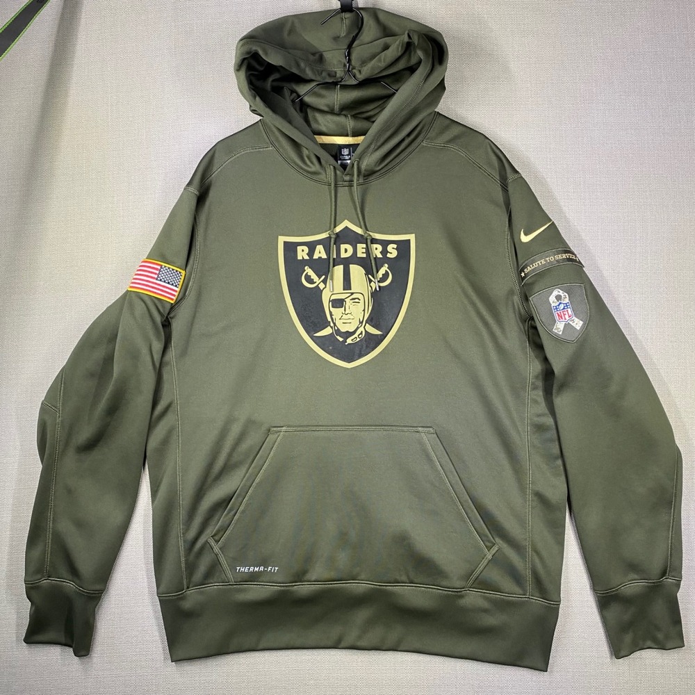 Nike NFL Las Vegas (Oakland) Raiders Salute to Service Hoodie Olive Green XL